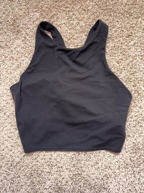 Athleta Black Racerback Crop Tank